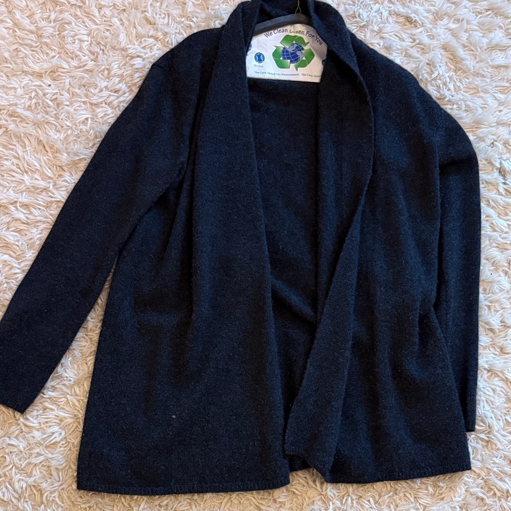 DKNY Charcoal Open Front Cardigan
